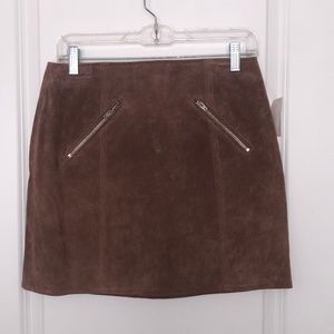 [BLANKNYC] brown suede skirt size 27